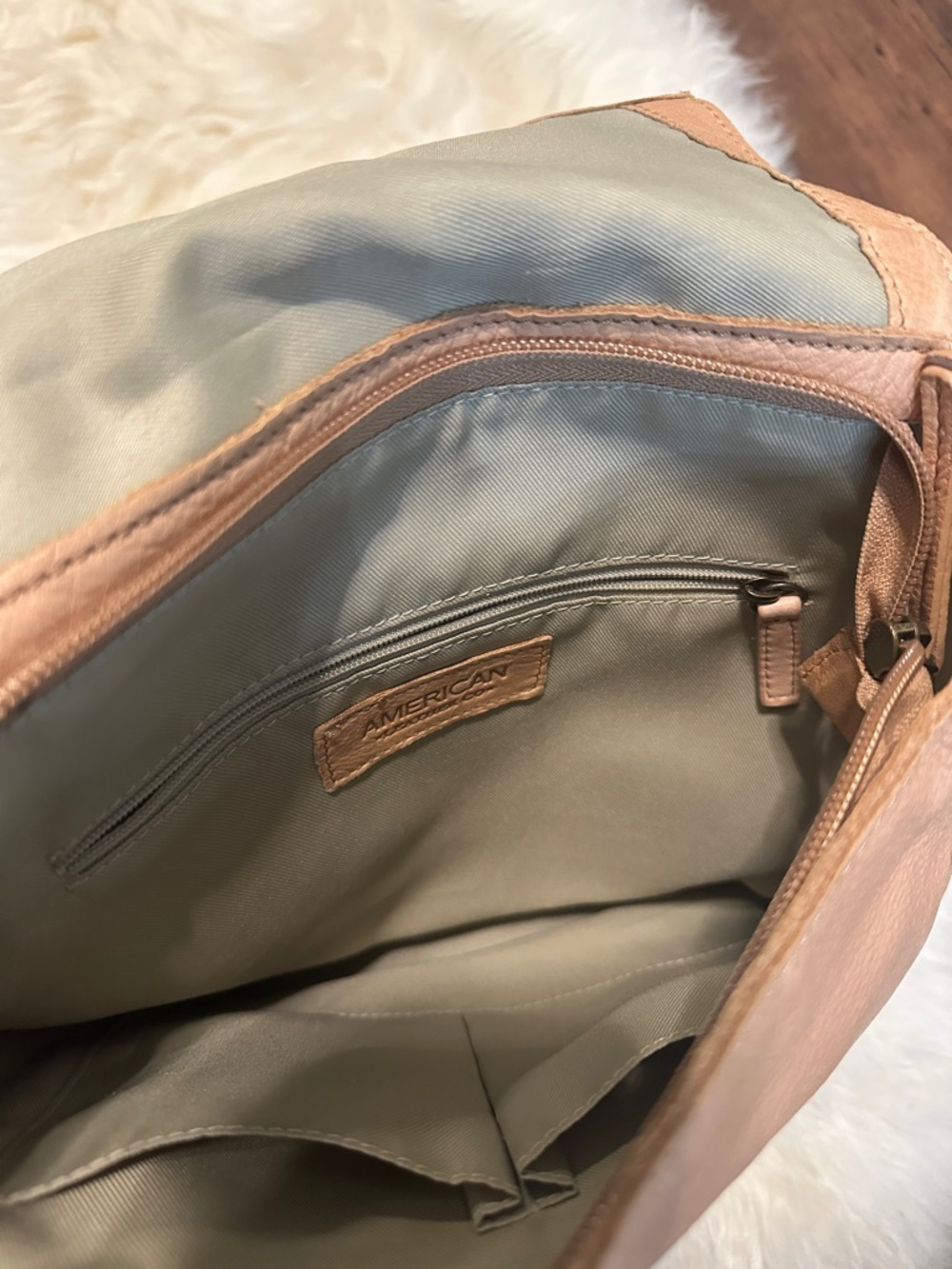 Tan Leather Backpack - Picture 3 of 6